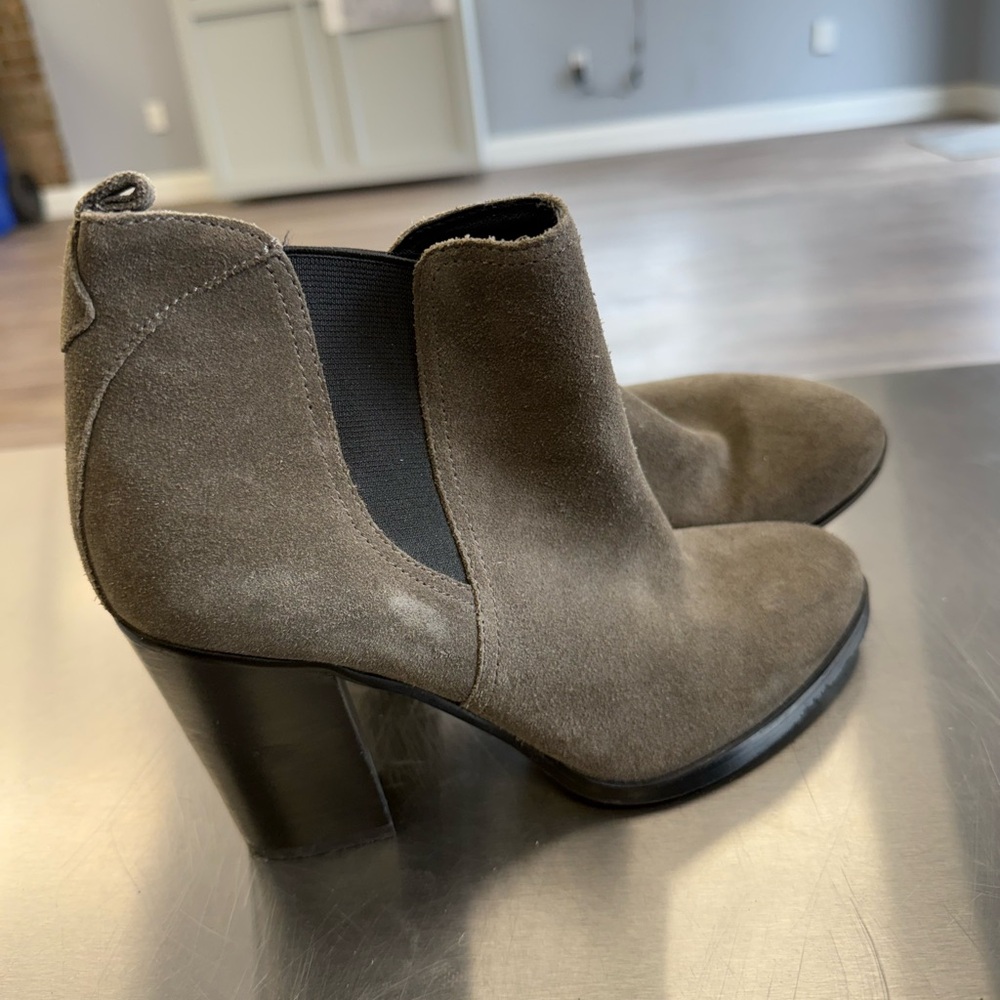 Marc Fisher Gray Suede Heeled Boots